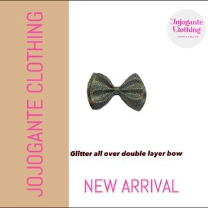 “Glitter all over double layer bow”